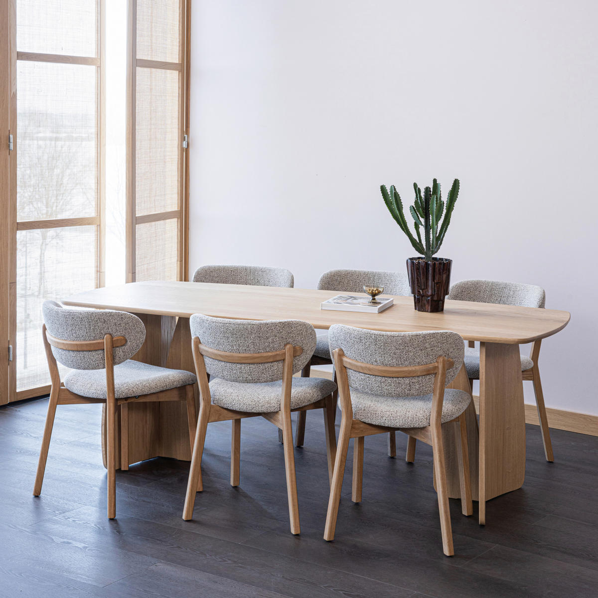 STUHL-SET 2 Stück  in Webstoff  - Naturfarben, MODERN, Holz/Textil (51/82/60cm) - Livetastic