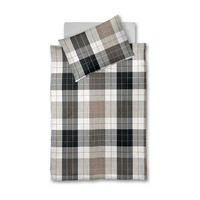 KREPOVÉ OBLIEČKY, seersucker, sivá, biela, cappuccino, 140/200 cm - sivá/biela, Konventionell, textil (140/200cm) - Fleuresse