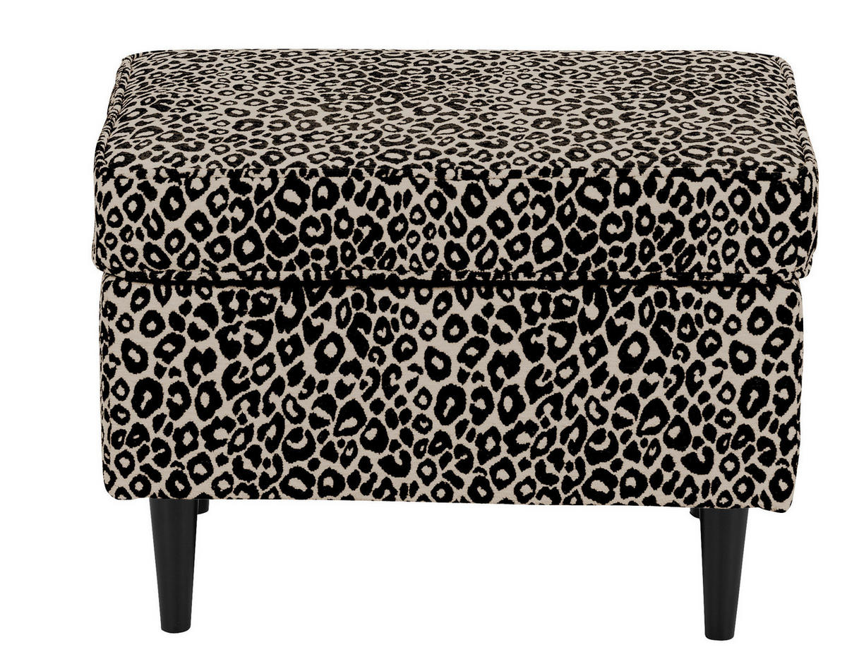 HOCKER in Textil Braun, Schwarz  - Schwarz/Braun, MODERN, Holz/Textil (63/43/42cm) - MID.YOU