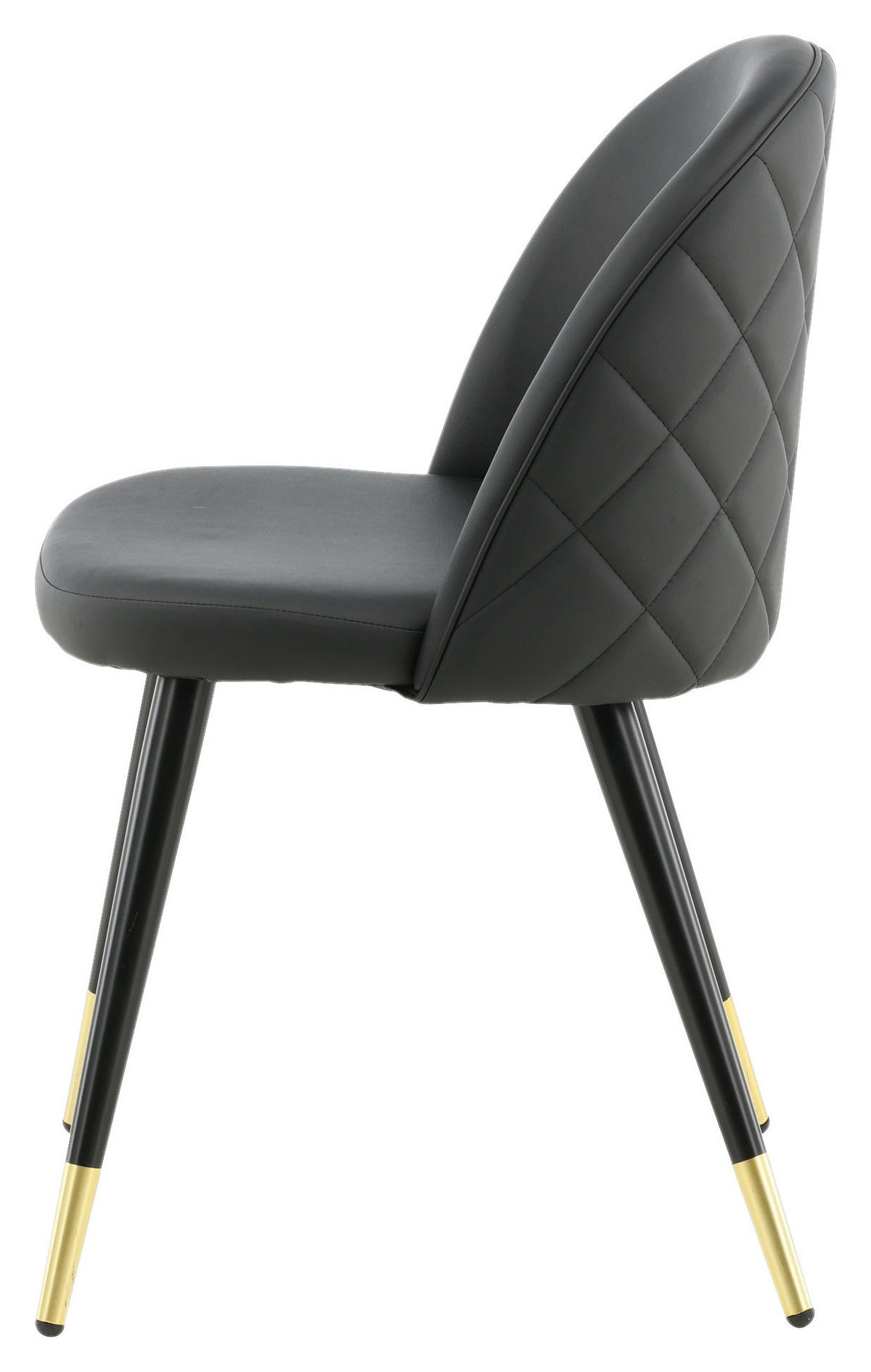 STOLSET stål läderimitation  - svart, Design, metall/textil (50/77/48cm) - Livetastic