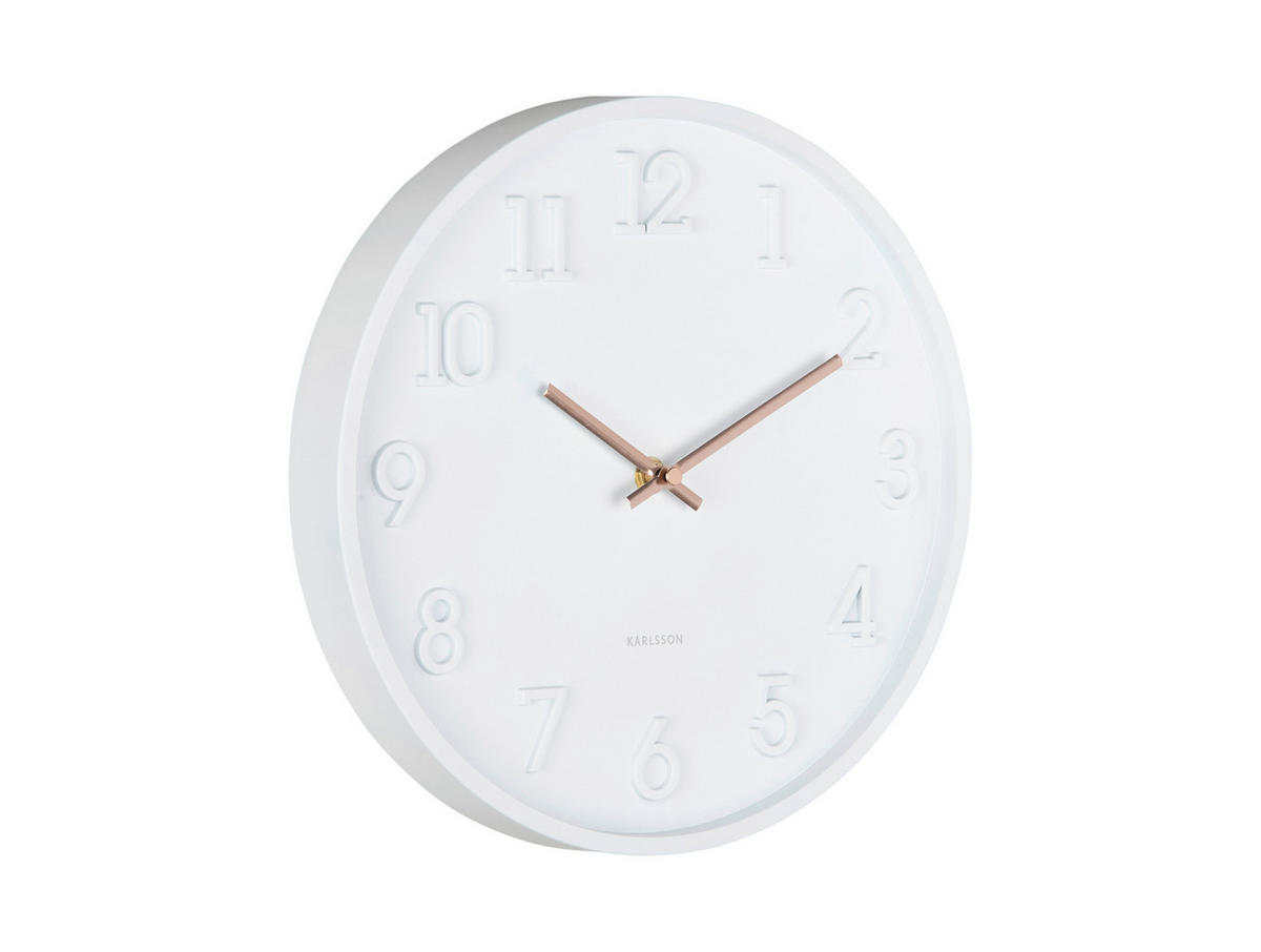 WANDUHR  Weiß 30 cm  - Weiß, Basics, Kunststoff (30cm) - Karlsson