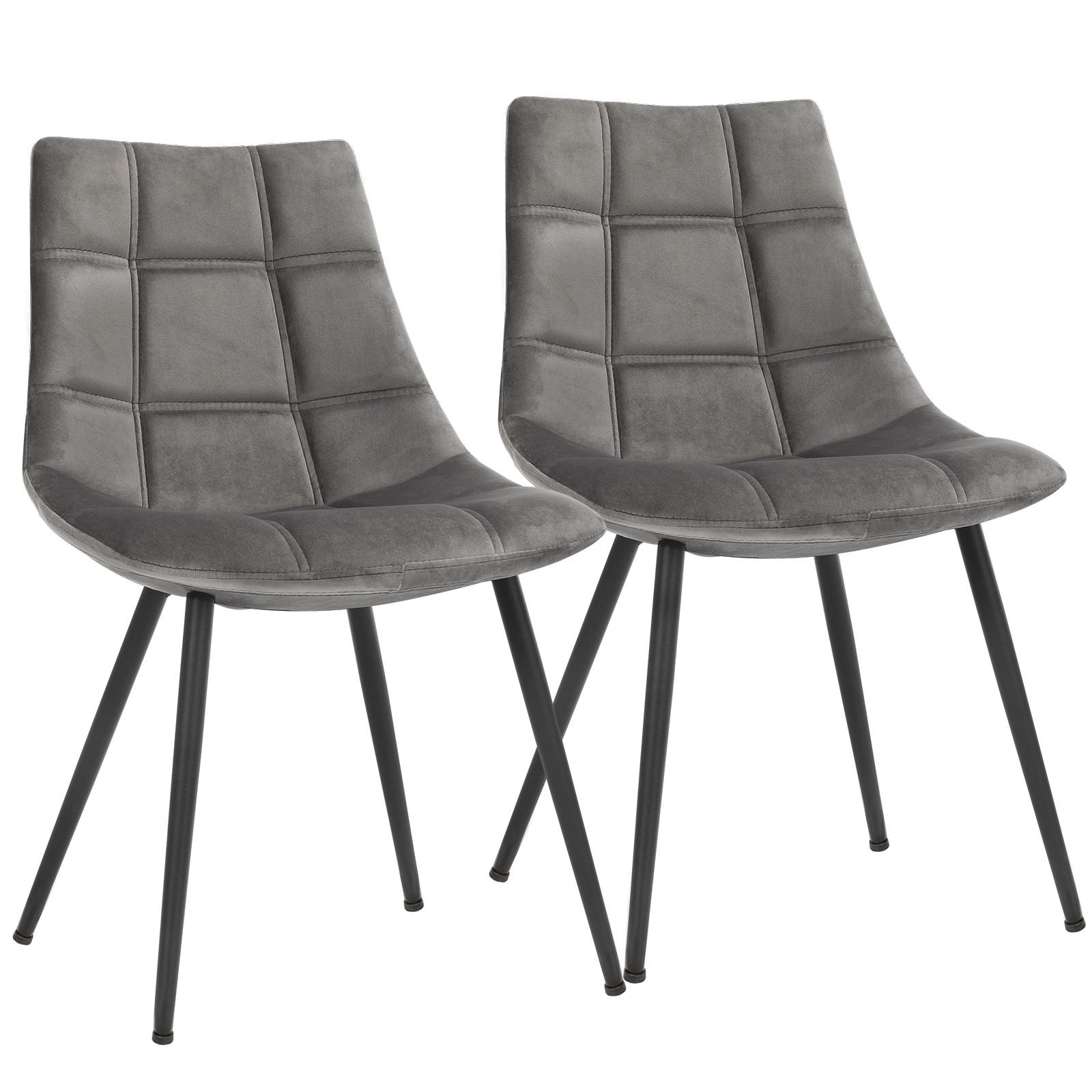SADA STOLIČIEK 2 kus - čierna/sivá, Trend, kov/textil (48,5/79/54cm) - Boxxx
