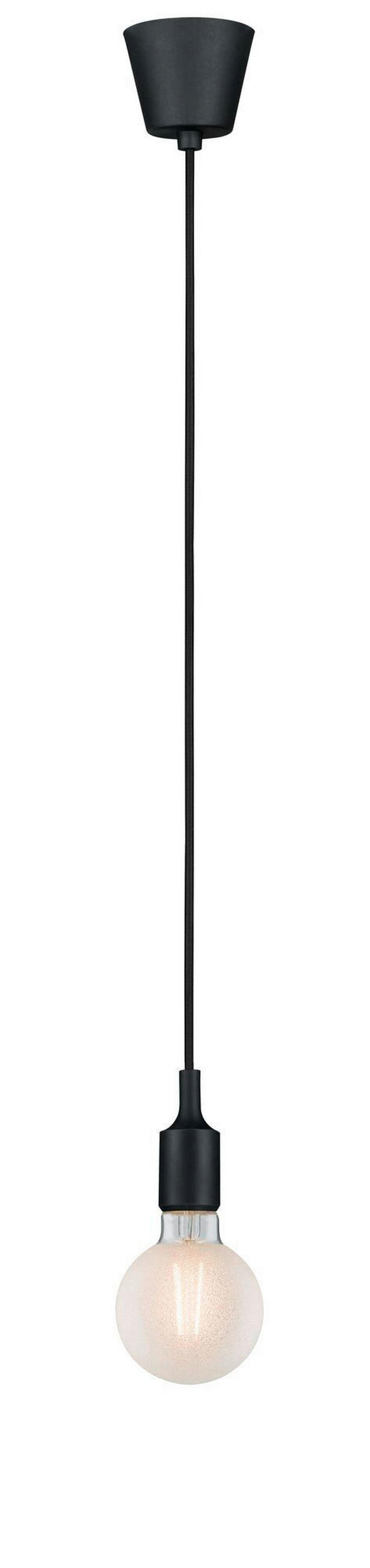 VISEČA SVETILKA        9,2/200 cm      E27 - črna, Basics, umetna masa (9,2/200cm)