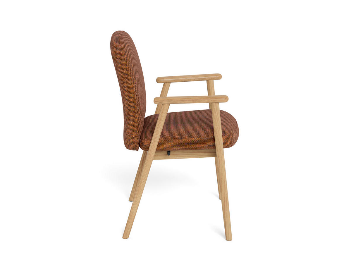 ARMLEHNSTUHL     - Terracotta, MODERN, Holz/Textil (55/88/60,5cm) - MID.YOU