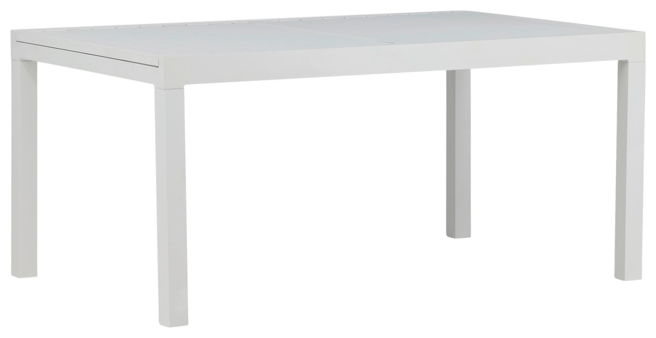 GARTENTISCH 160/100/75 cm Metall rechteckig  - Weiß, KONVENTIONELL, Metall (160/100/75cm) - Gardenson