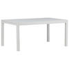 GARTENTISCH 160/100/75 cm Metall rechteckig  - Weiß, KONVENTIONELL, Metall (160/100/75cm) - Gardenson