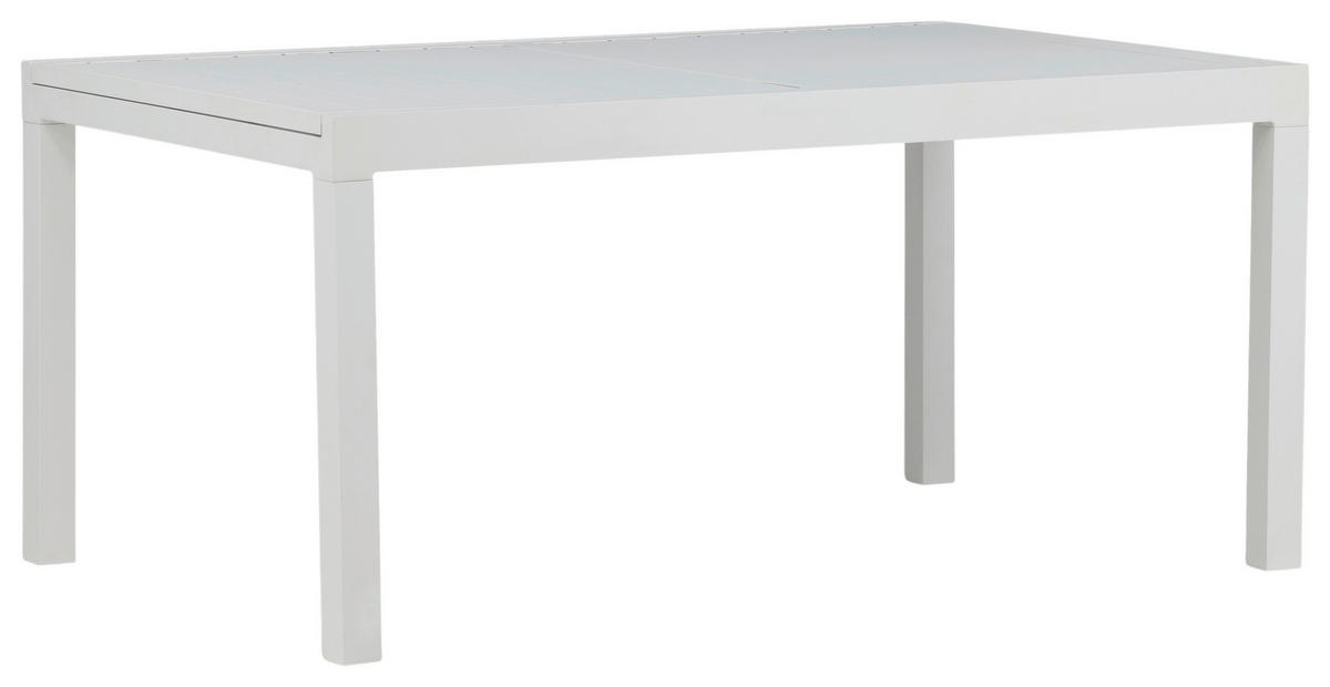 GARTENTISCH 160/100/75 cm Metall rechteckig  - Weiß, KONVENTIONELL, Metall (160/100/75cm) - Gardenson