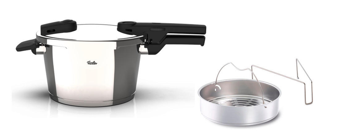 SCHNELLKOCHTOPF Vitaquick® 4,5 L  - Silberfarben, Basics, Metall (22cm) - Fissler