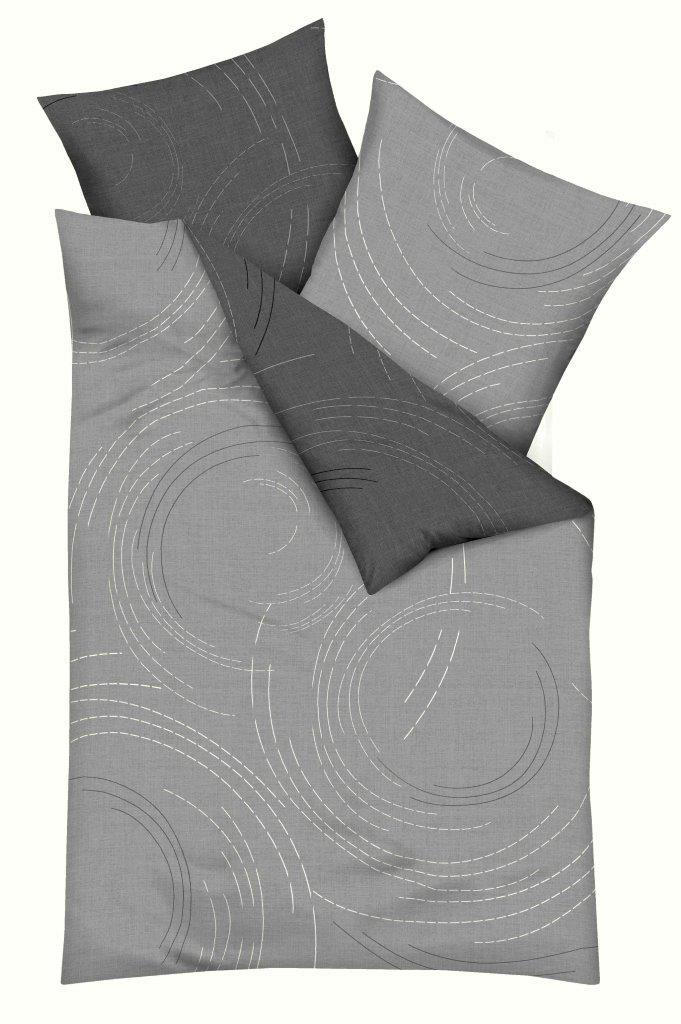 POSTELJNINA JARO 140/200 cm saten antracit, siva - siva/antracit, Design, tekstil (140/200cm) - Kaeppel