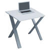 SKRIVBORD 80/80/76 cm  i silver, vit  - vit/silver, Modern, metall/trämaterial (80/80/76cm) - MID.YOU