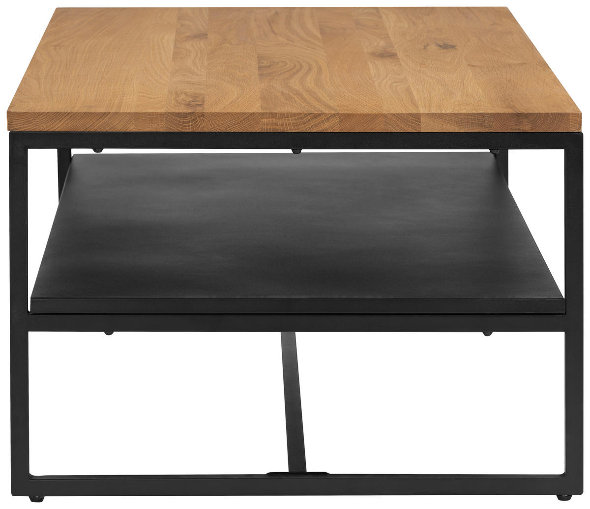 KONFERENČNÍ STOLEK, přírodní barvy, černá, dřevo, kov, 105/65/45,5 cm - černá/přírodní barvy, Design, kov/dřevo (105/65/45,5cm) - MID.YOU