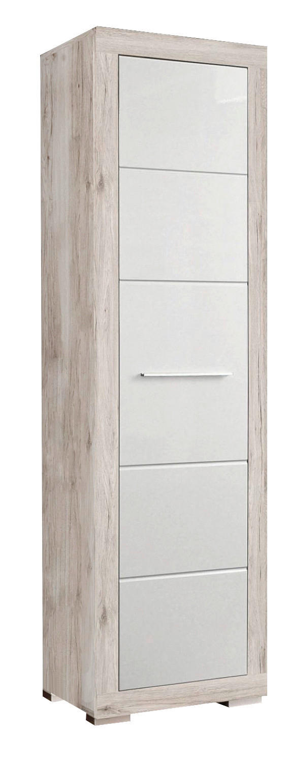 ORMAR GARDEROBNI bijela, boje hrasta - bijela/boje hrasta, Konvencionalno, drvni materijal/metal (58,4/198,4/36,3cm) - Carryhome