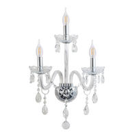 WANDLEUCHTE Cristallo 21/38/55 cm   - Transparent, KONVENTIONELL, Metall (21/38/55cm)