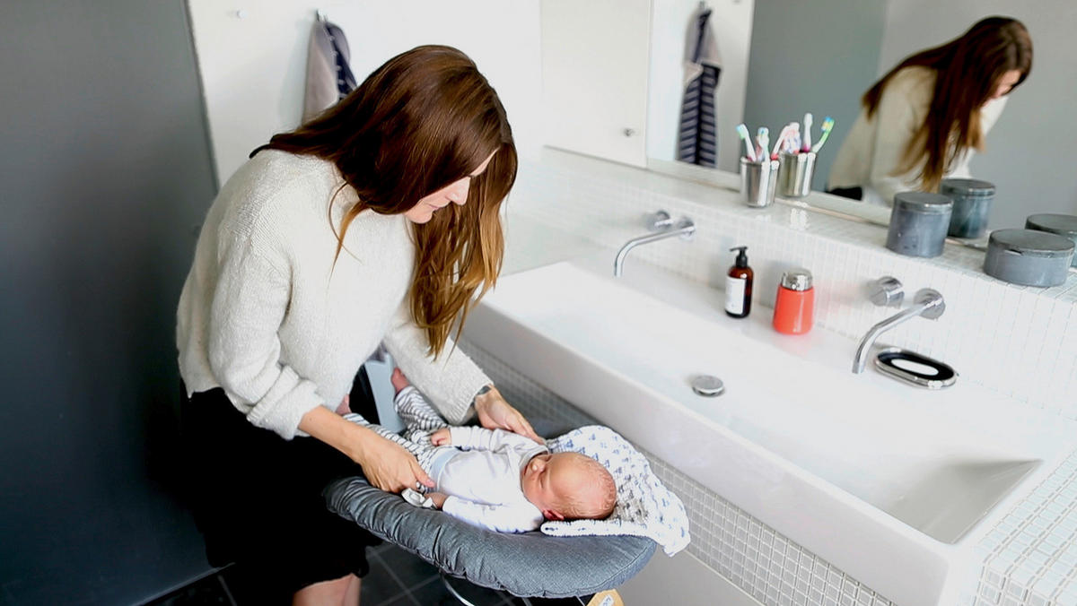 HOCHSTUHLLIEGE Nomi  - Pink/Rosa, Trend, Kunststoff/Textil (71/20/38,5cm) - Stokke