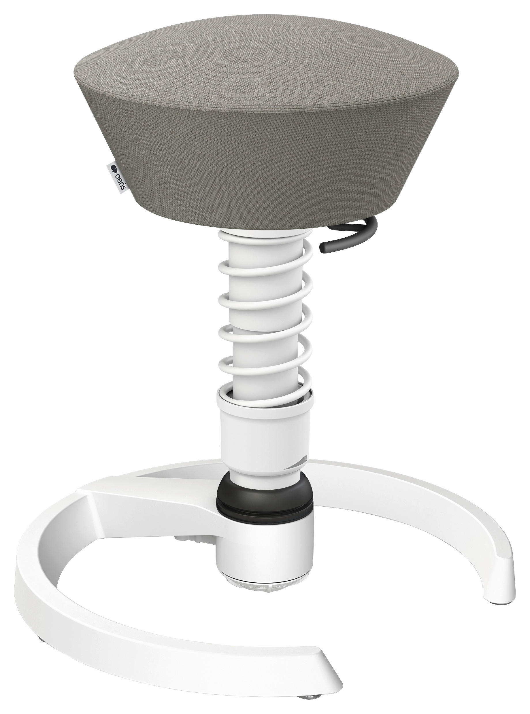 BÜROHOCKER 55/45,66/55 cm  - Weiß/Grau, Basics, Textil/Metall (55/45,66/55cm) - Aeris