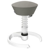 BÜROHOCKER Wollmischung Grau, Weiß  - Weiß/Grau, Basics, Textil/Metall (55/45,66/55cm) - Aeris