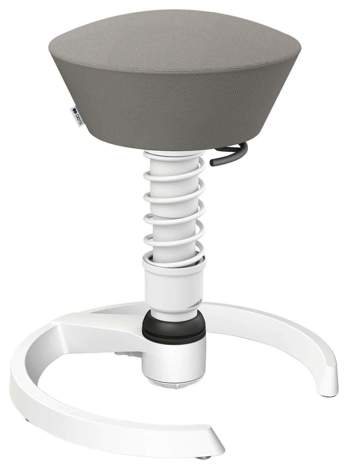 BÜROHOCKER Wollmischung Grau, Weiß  - Weiß/Grau, Basics, Textil/Metall (55/45,66/55cm) - Aeris