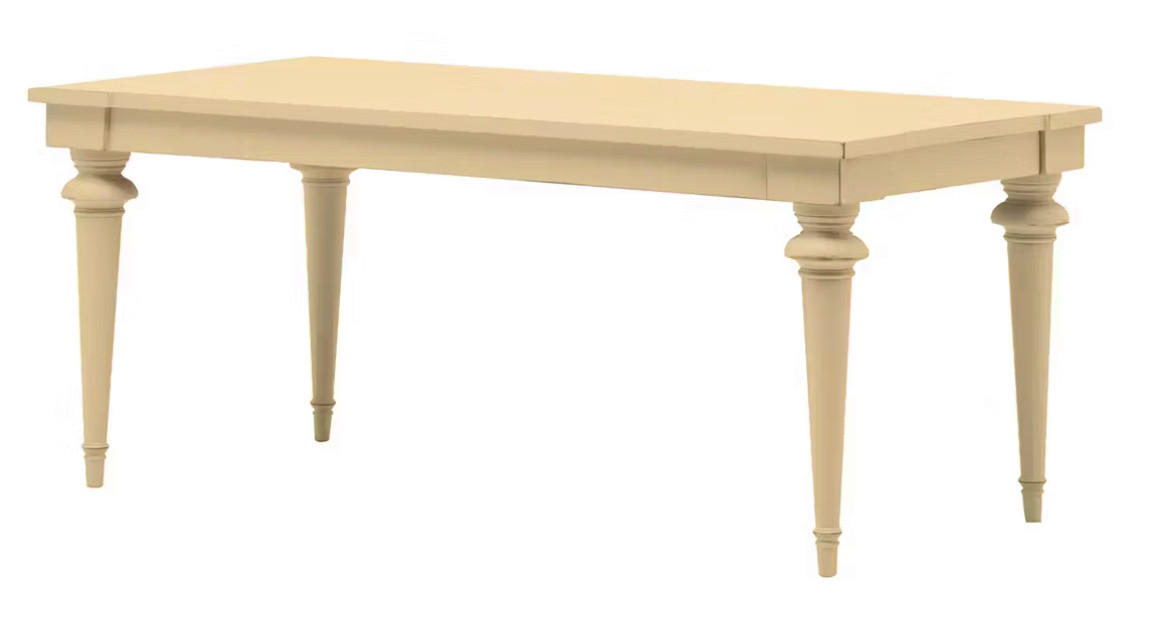 ESSTISCH Pinie massiv rechteckig Elfenbein  - Elfenbein, LIFESTYLE, Holz (182/76/90cm) - Livetastic