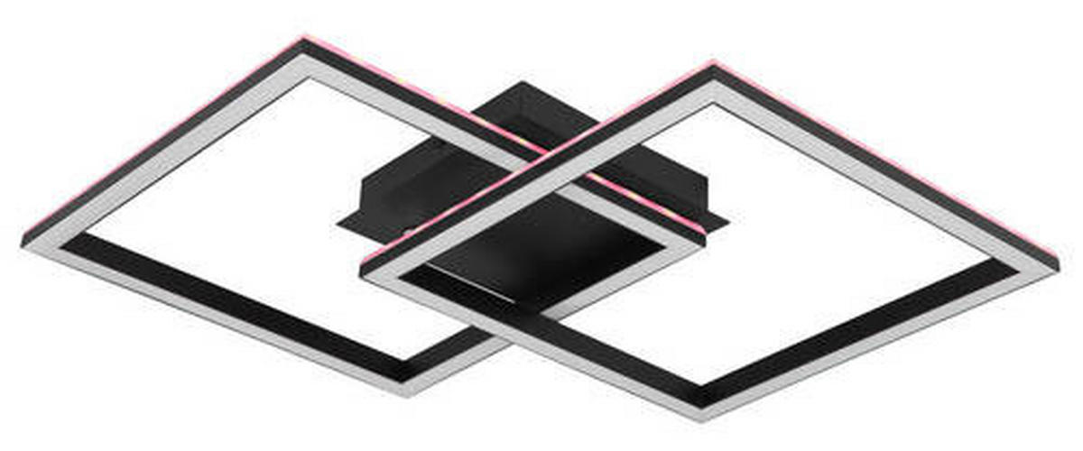 PLAFONIERĂ CU LED - opal/negru, Design, plastic/metal (44/29,4/7,7cm) - Globo
