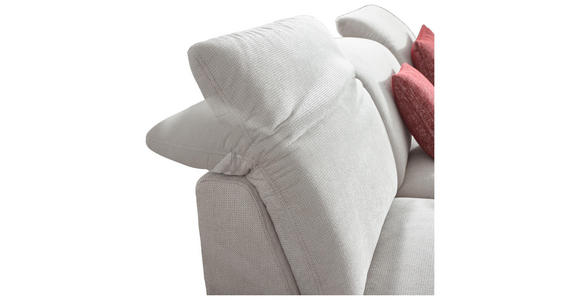 WOHNLANDSCHAFT Hellgrau - Chromfarben/Hellgrau, KONVENTIONELL, Textil (314/170cm) - Voleo