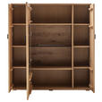 HIGHBOARD in - Eichefarben/Schwarz, Natur, Glas/Holz (130/141/37cm) - Hom`in
