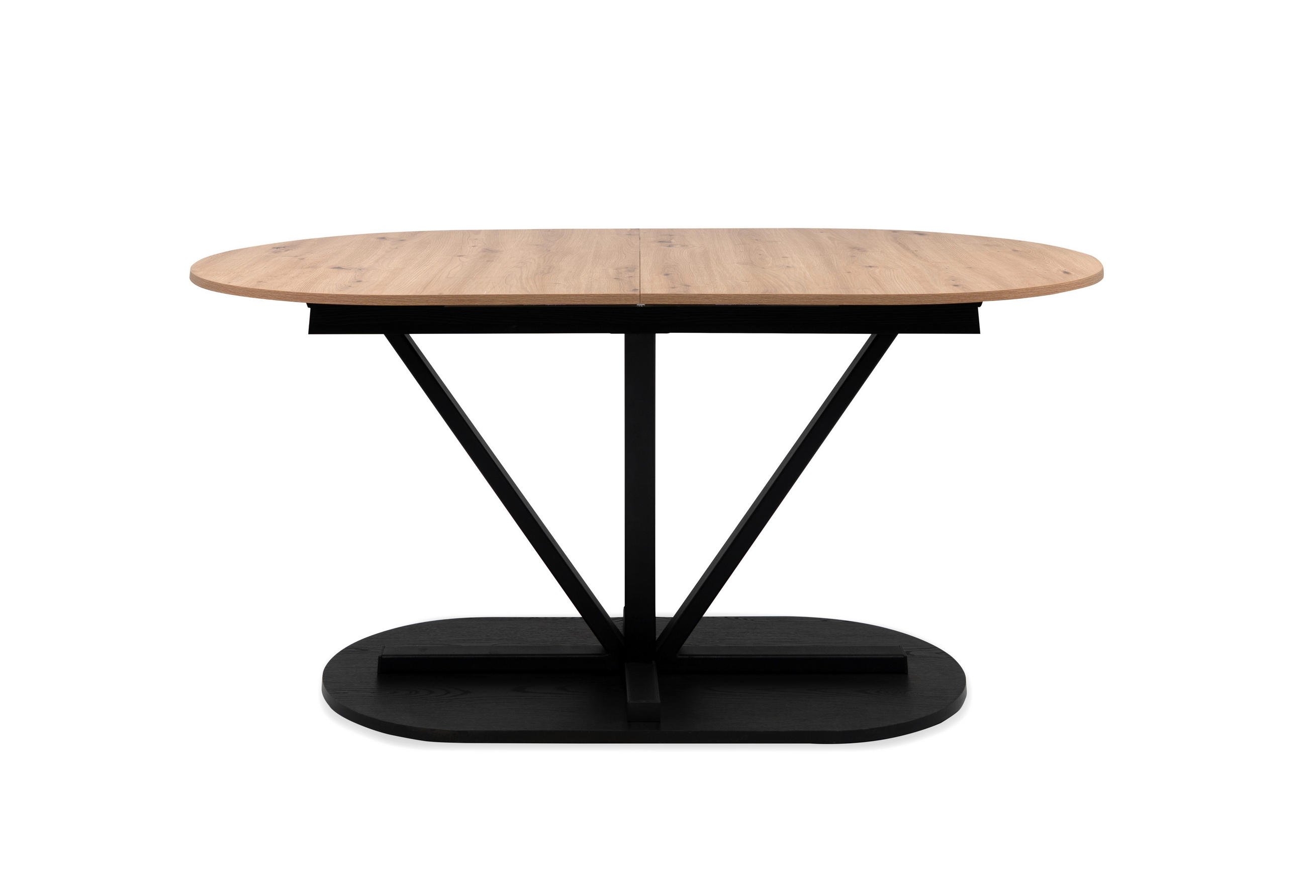 ESSTISCH - Schwarz/Eiche Artisan, MODERN, Holzwerkstoff/Metall (160-200/90/76cm) - Livetastic
