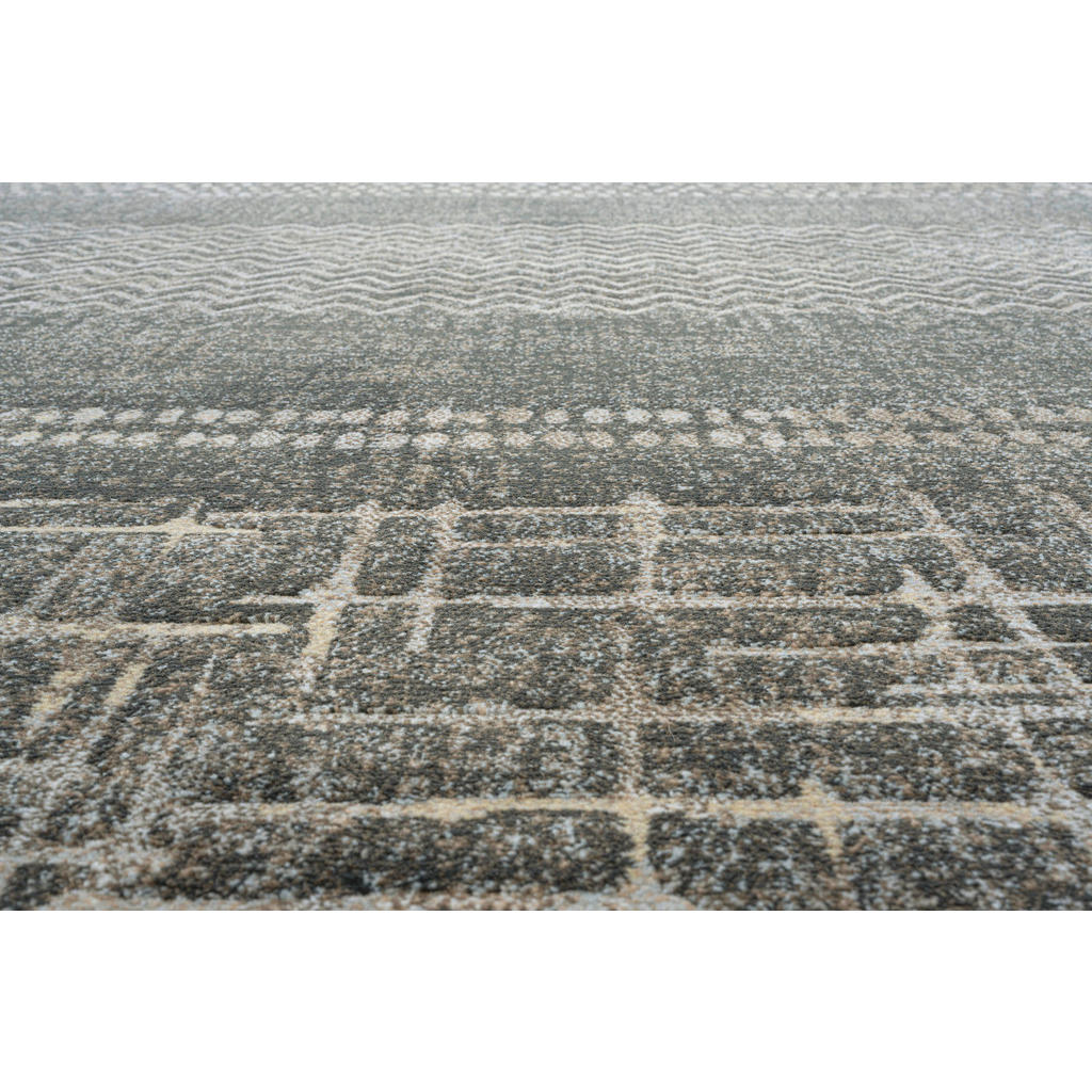 Thumbnail - Novel Webteppich Argentum, Anthrazit, Creme, Dunkelbraun, Textil, Abstraktes, rechteckig, 200x290 cm, Oeko-Tex® Standard...