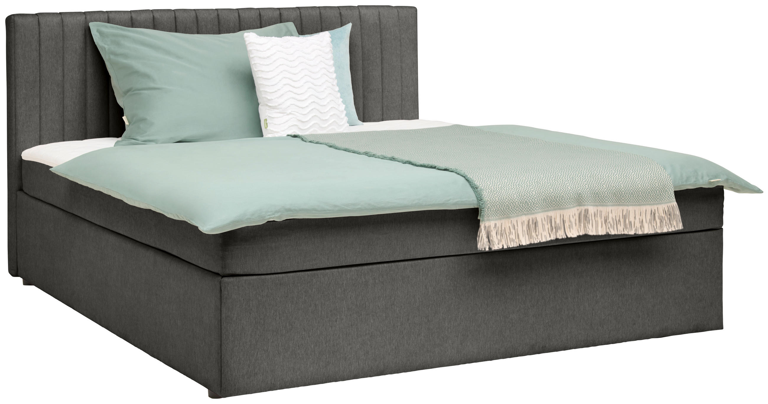 BOXBETT 180/200 cm,  in Dunkelgrau,  {item.attr('349-543‘),[, ]}{item.attr('328-587‘),[ ]} - Dunkelgrau, MODERN, Holz/Textil (180/200cm) - MID.YOU