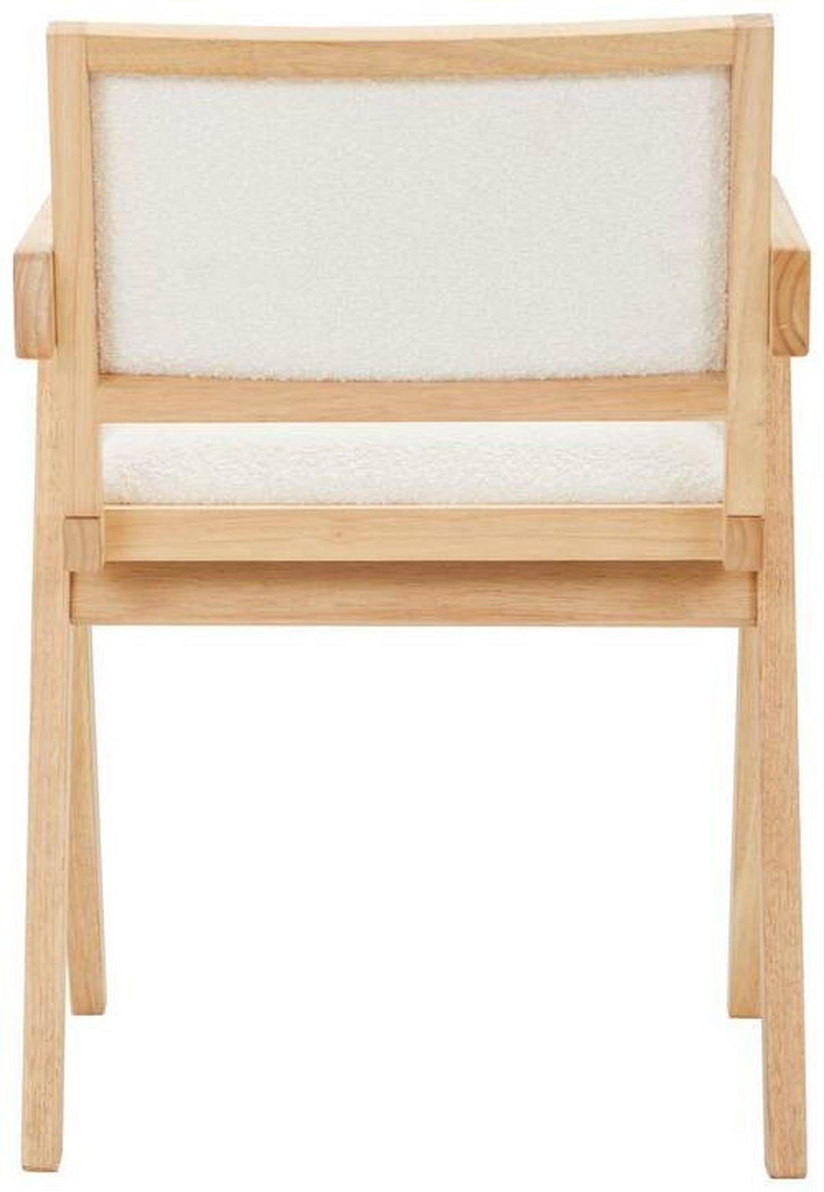 SCAUN CU BRAȚE in culoare natur, alb  - alb/culoare natur, Modern, lemn/textil (51/79/54cm) - Livetastic