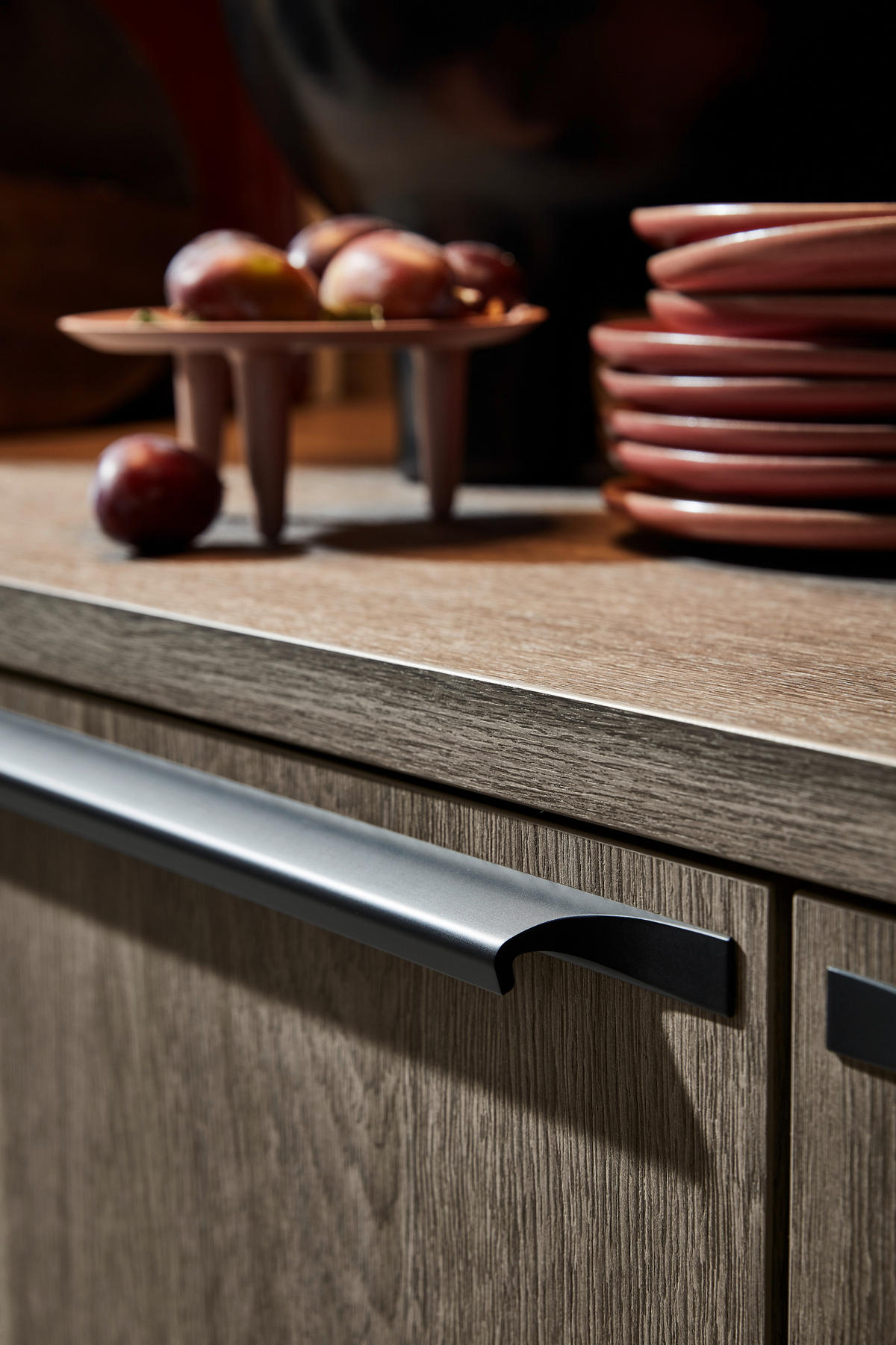 EINBAUKÜCHE MANHATTAN  - Eichefarben/Graphitfarben, Design, Holzwerkstoff - Nolte Küchen