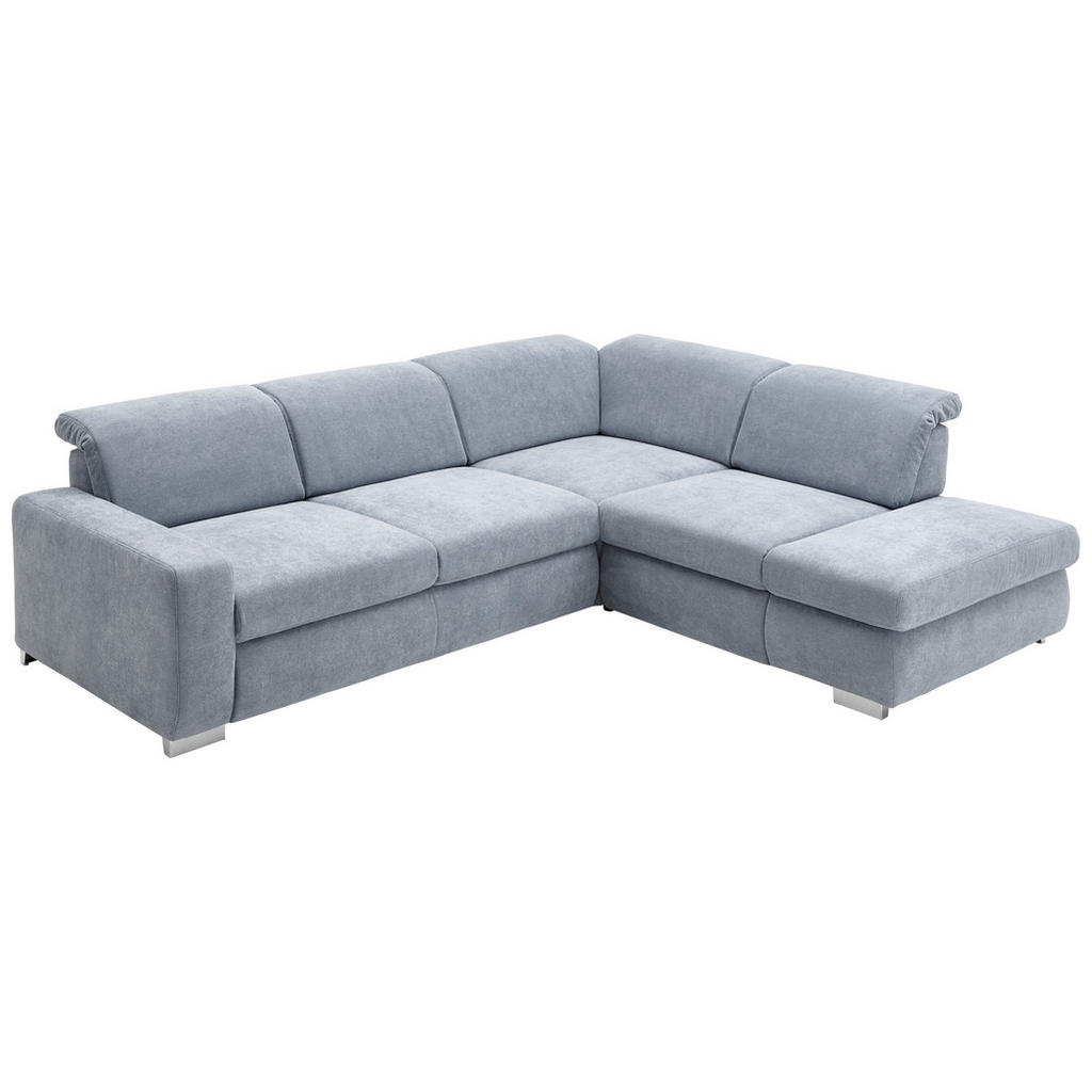 Thumbnail - Beldomo Style Ecksofa, Hellblau, Textil, 5-Sitzer, Ottomane rechts, nicht einzeln stellbar, L-Form, 301x260 cm, Goldenes...