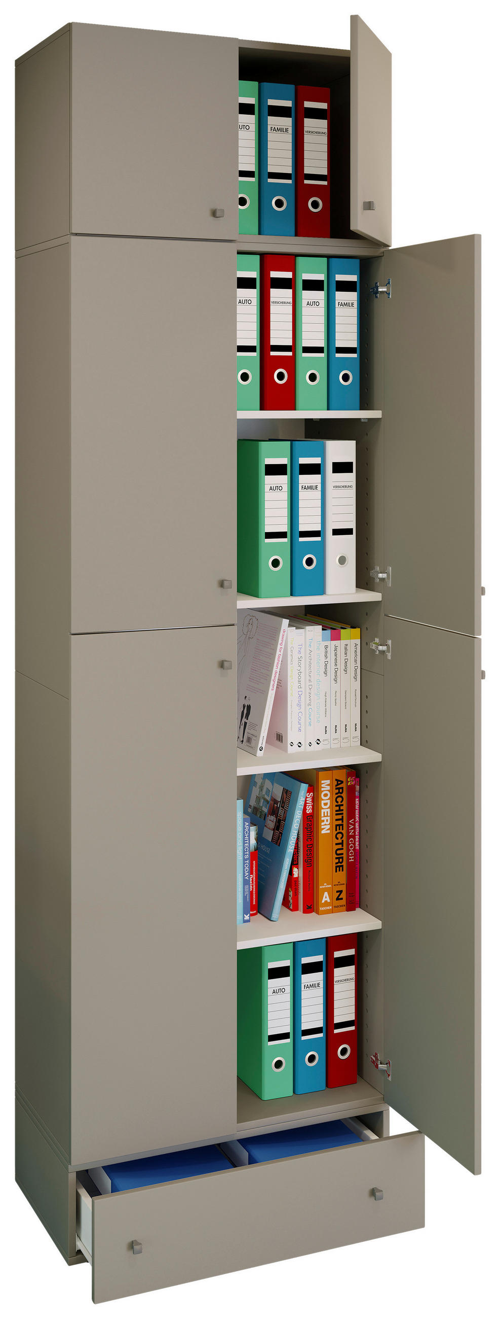 AKTENSCHRANK Grau  - Grau, MODERN, Holzwerkstoff (70/240/39cm) - MID.YOU