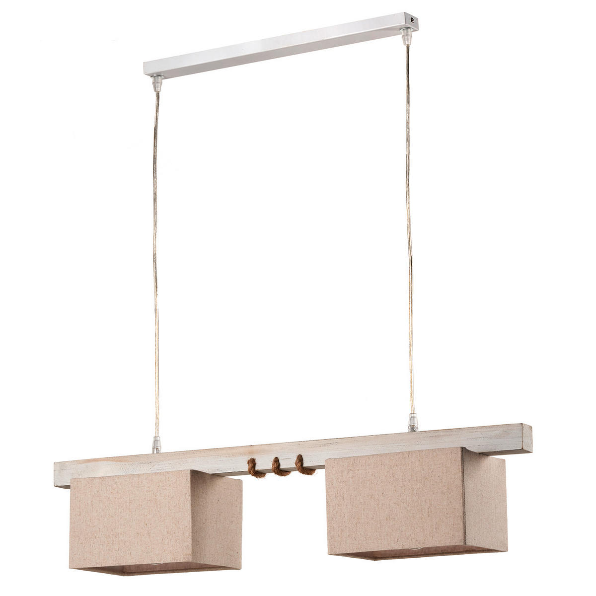 HÄNGELEUCHTE 80/15/100 cm   - Beige, Natur, Holz/Textil (80/15/100cm)