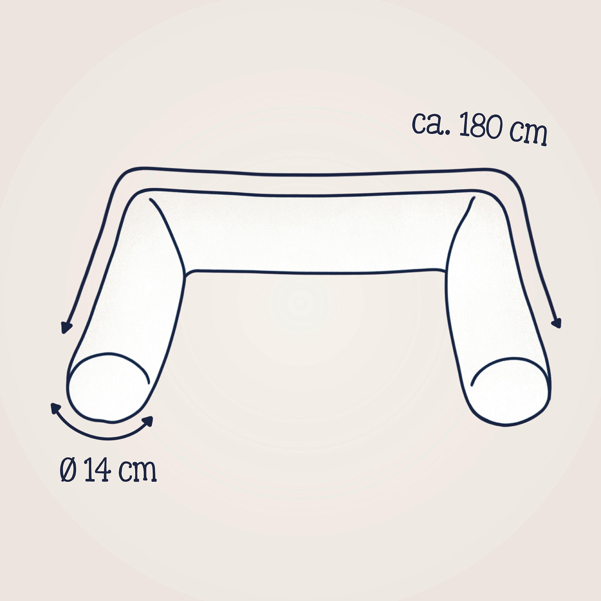 NESTCHENSCHLANGE Musselin    - Koralle, Basics, Textil (180cm) - Zöllner
