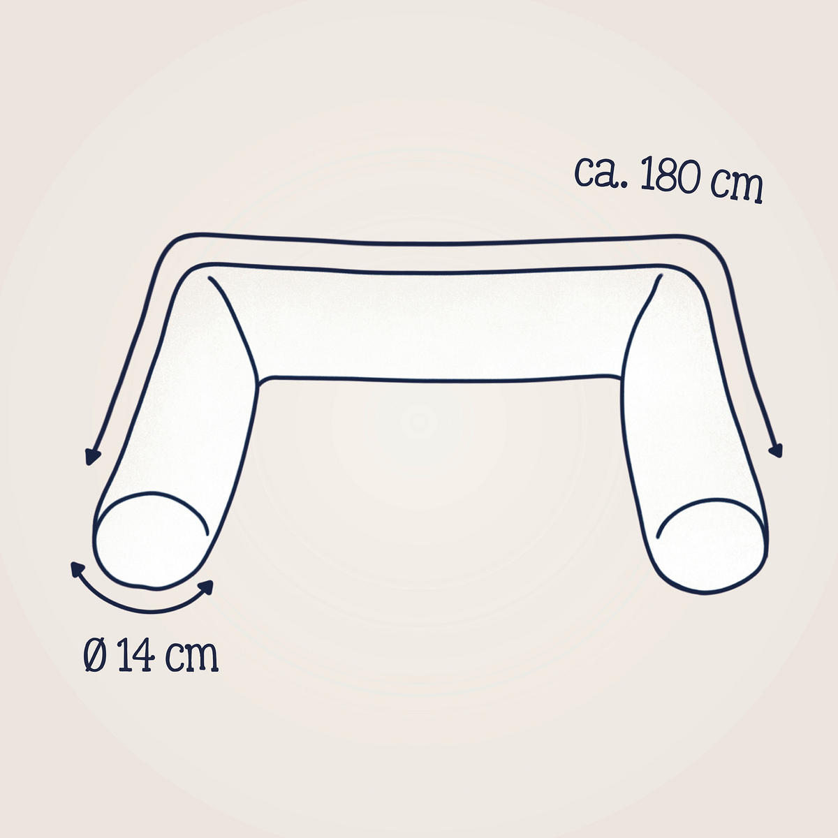 NESTCHENSCHLANGE Musselin    - Koralle, Basics, Textil (180cm) - Zöllner