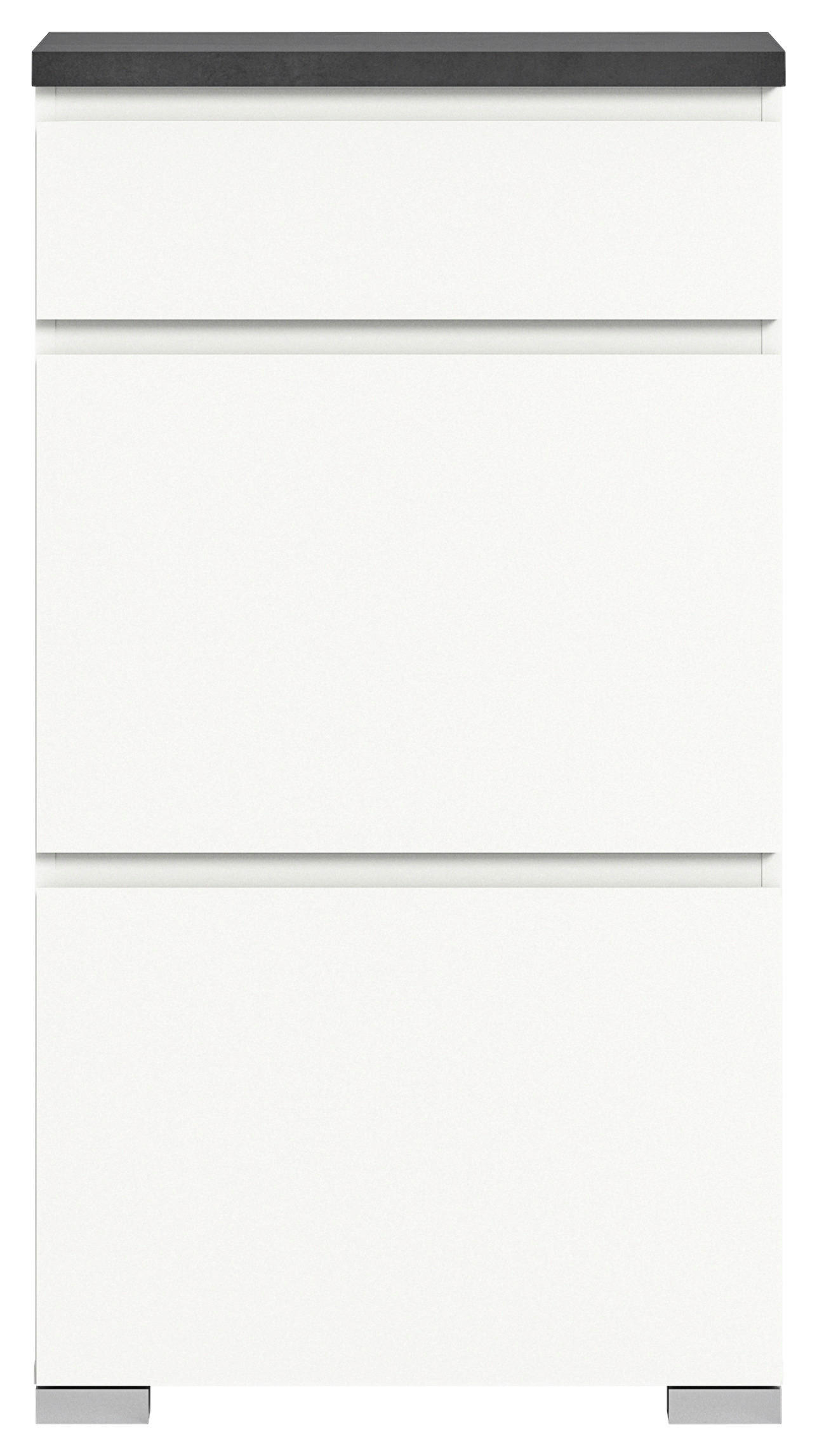 SCHUHSCHRANK  in 60/109/27 cm  - Silberfarben/Weiß, MODERN (60/109/27cm)