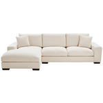 ECKSOFA Creme Bouclé  - Wengefarben/Creme, KONVENTIONELL, Holz/Textil (169/342cm) - Carryhome