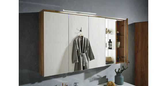 BADEZIMMER - Eichefarben/Weiß, Basics, Glas/Holzwerkstoff (145cm) - Dieter Knoll