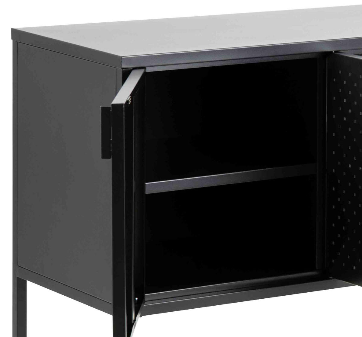 SIDEBOARD 120/80/40 cm  in Schwarz  - Schwarz, Trend, Metall (120/80/40cm) - MID.YOU