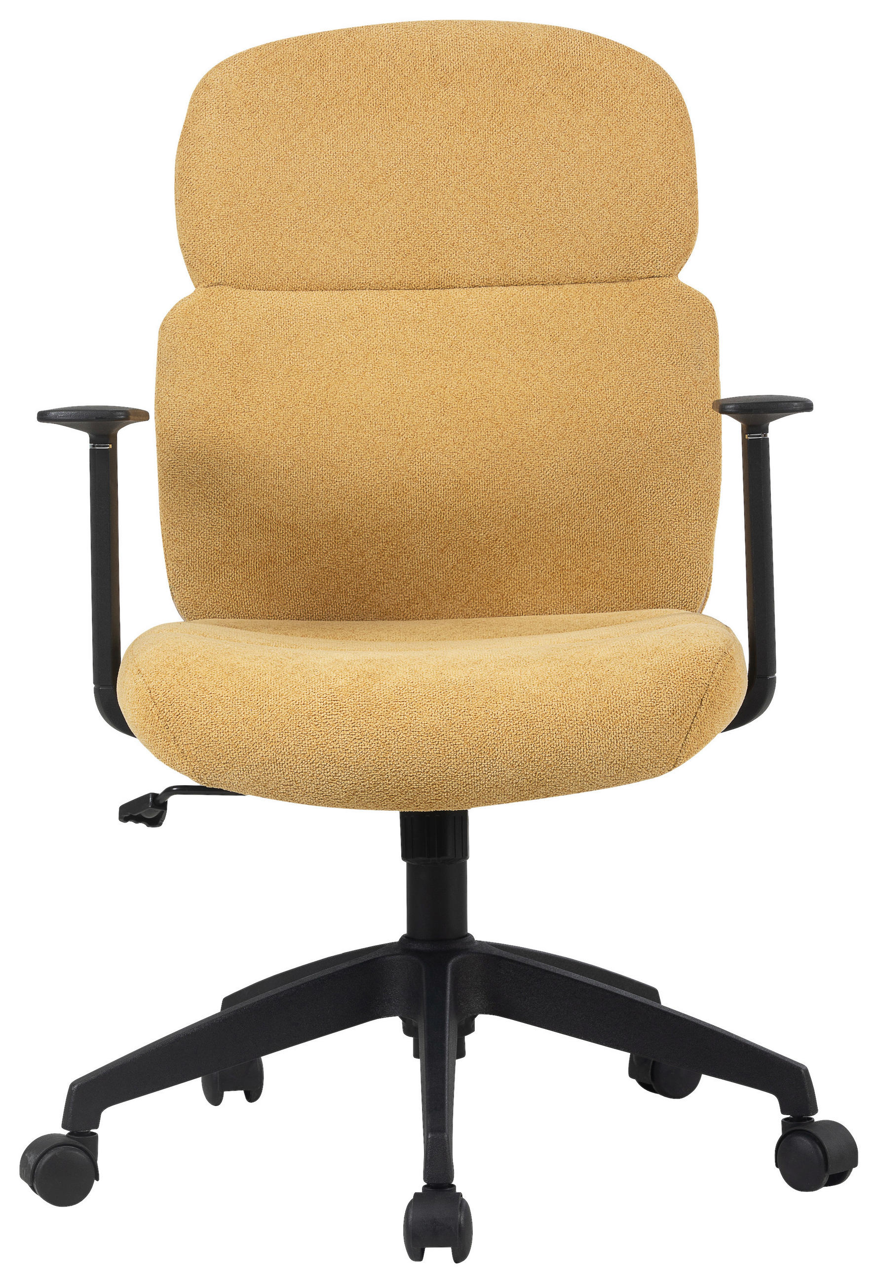 OTOČNÁ ŽIDLE, tkaná látka, žlutá, černá - černá/žlutá, Design, textil/plast (60/93,5-101/57cm) - Modante
