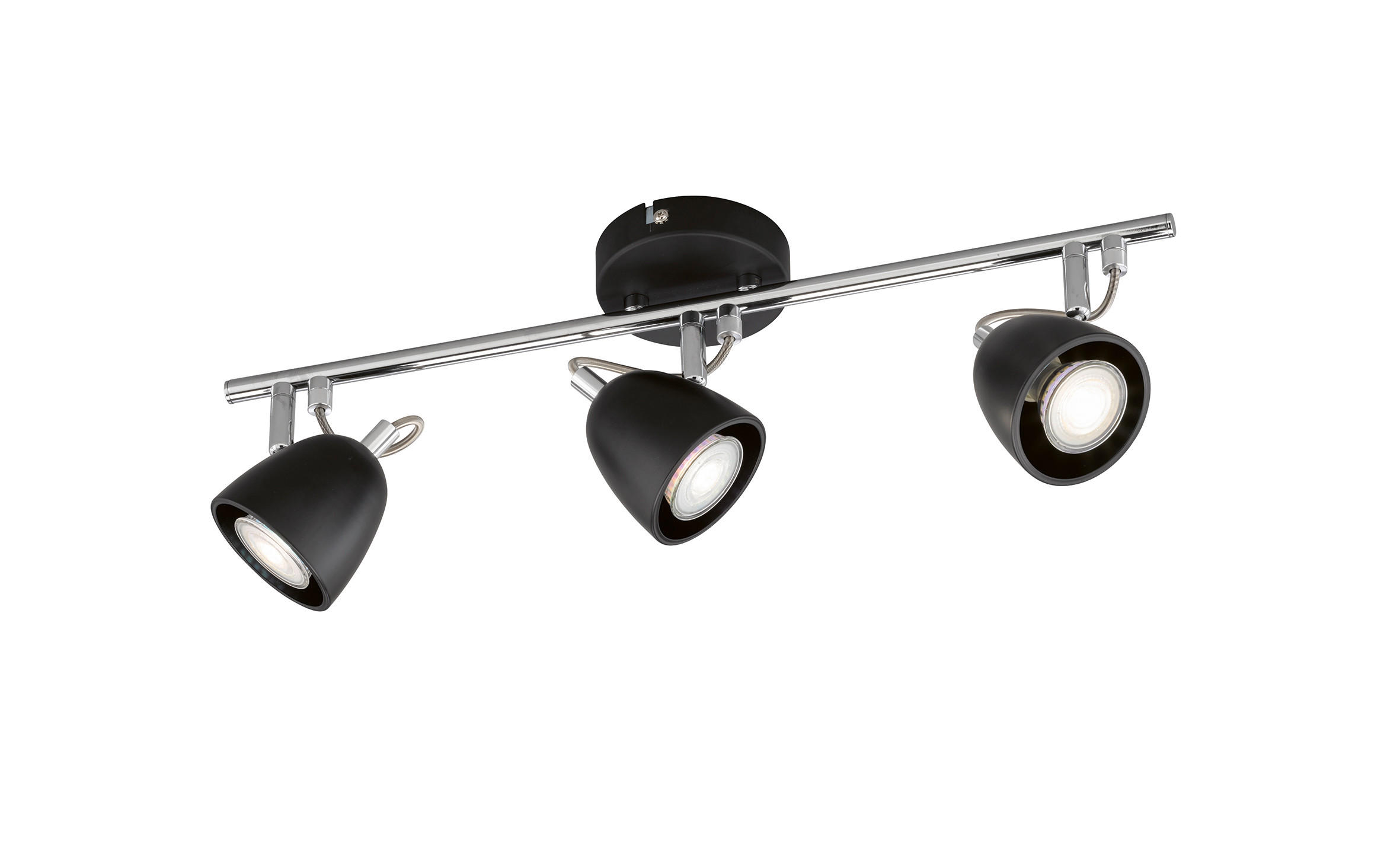 DECKENLEUCHTE Gemma 50/10/16 cm   - Chromfarben/Schwarz, Design, Metall (50/10/16cm)