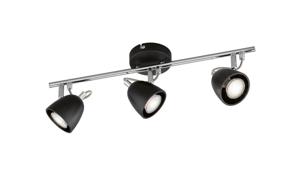 DECKENLEUCHTE Gemma 50/10/16 cm   - Chromfarben/Schwarz, Design, Metall (50/10/16cm)