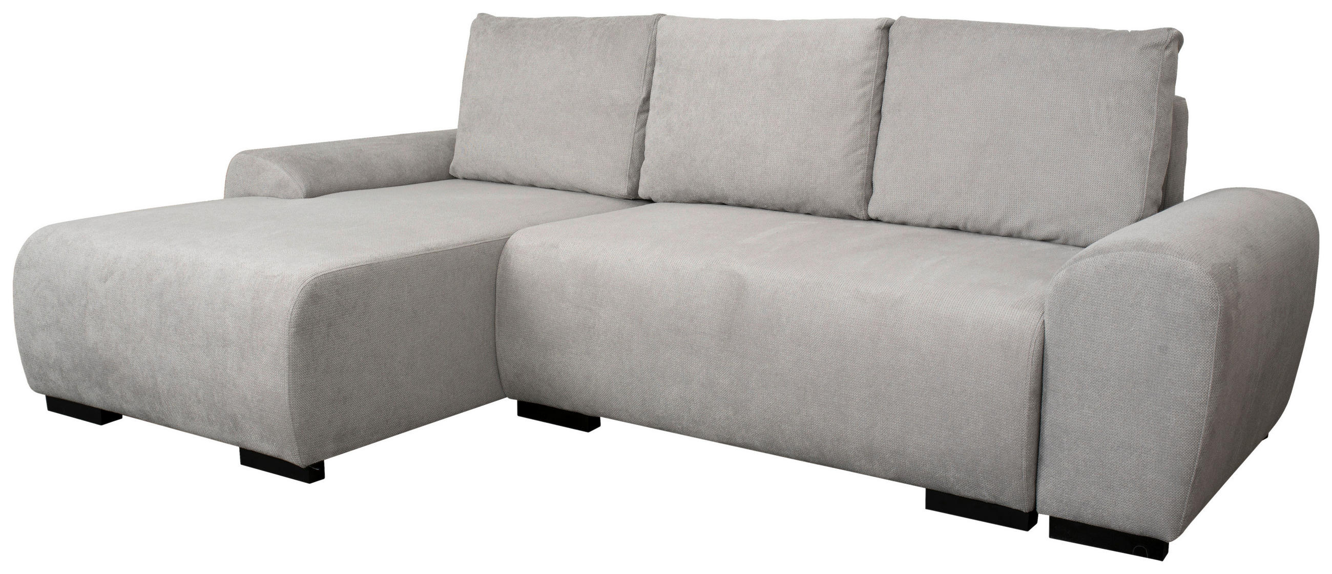 SEDACÍ SOUPRAVA, textil, světle šedá - černá/světle šedá, Moderní, textil/plast (244/86/152cm) - Carryhome