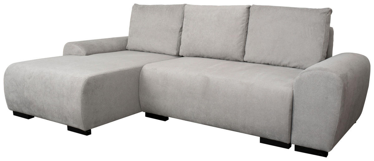 SEDACIA SÚPRAVA, textil, svetlosivá - čierna/svetlosivá, Modern, textil/plast (244/86/152cm) - Carryhome