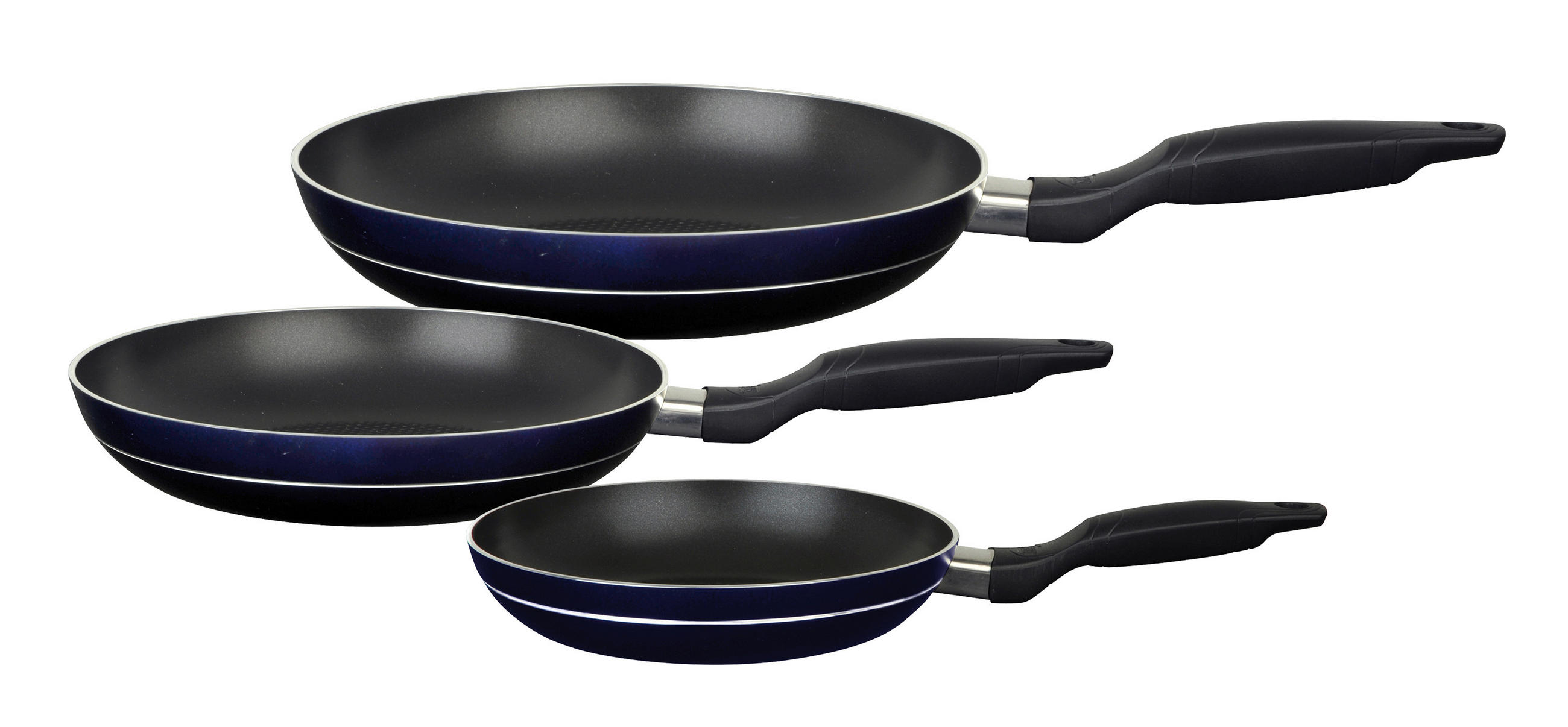 PFANNENSET TEMPTURA 3-teilig  - Blau, Basics, Metall - GSW