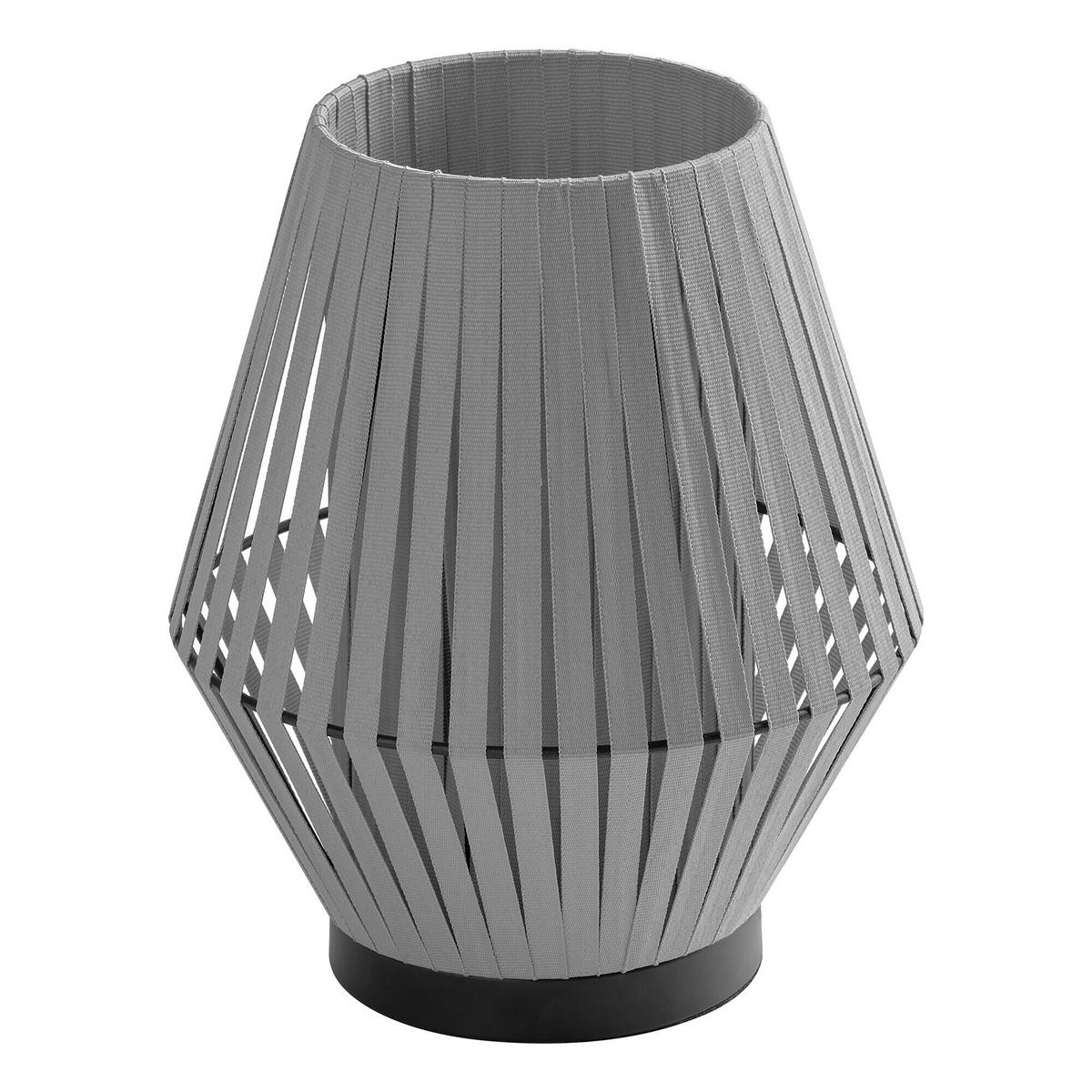 TISCHLEUCHTE 20,5/24,5 cm   - Dunkelgrau, Basics, Textil/Metall (20,5/24,5cm) - Osram