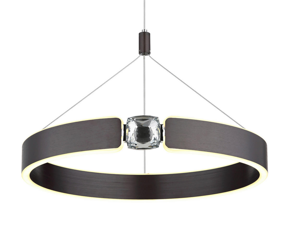 ZÁVĚSNÉ LED SVÍTIDLO, 40/125 cm  - bronzová/čiré, Design, kov/plast (40/125cm) - Globo
