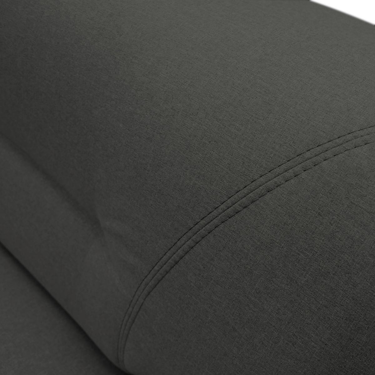 ECKSOFA Grau Flachgewebe  - Silberfarben/Grau, Design, Kunststoff/Textil (281/167cm) - MID.YOU