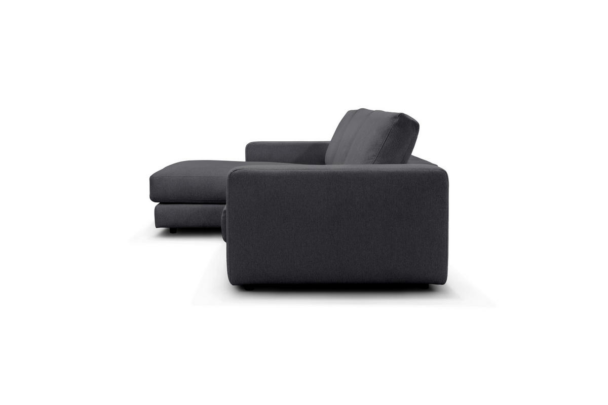 ECKSOFA VIGO Graphitfarben  - Schwarz/Graphitfarben, Design, Textil (172cm) - MID.YOU