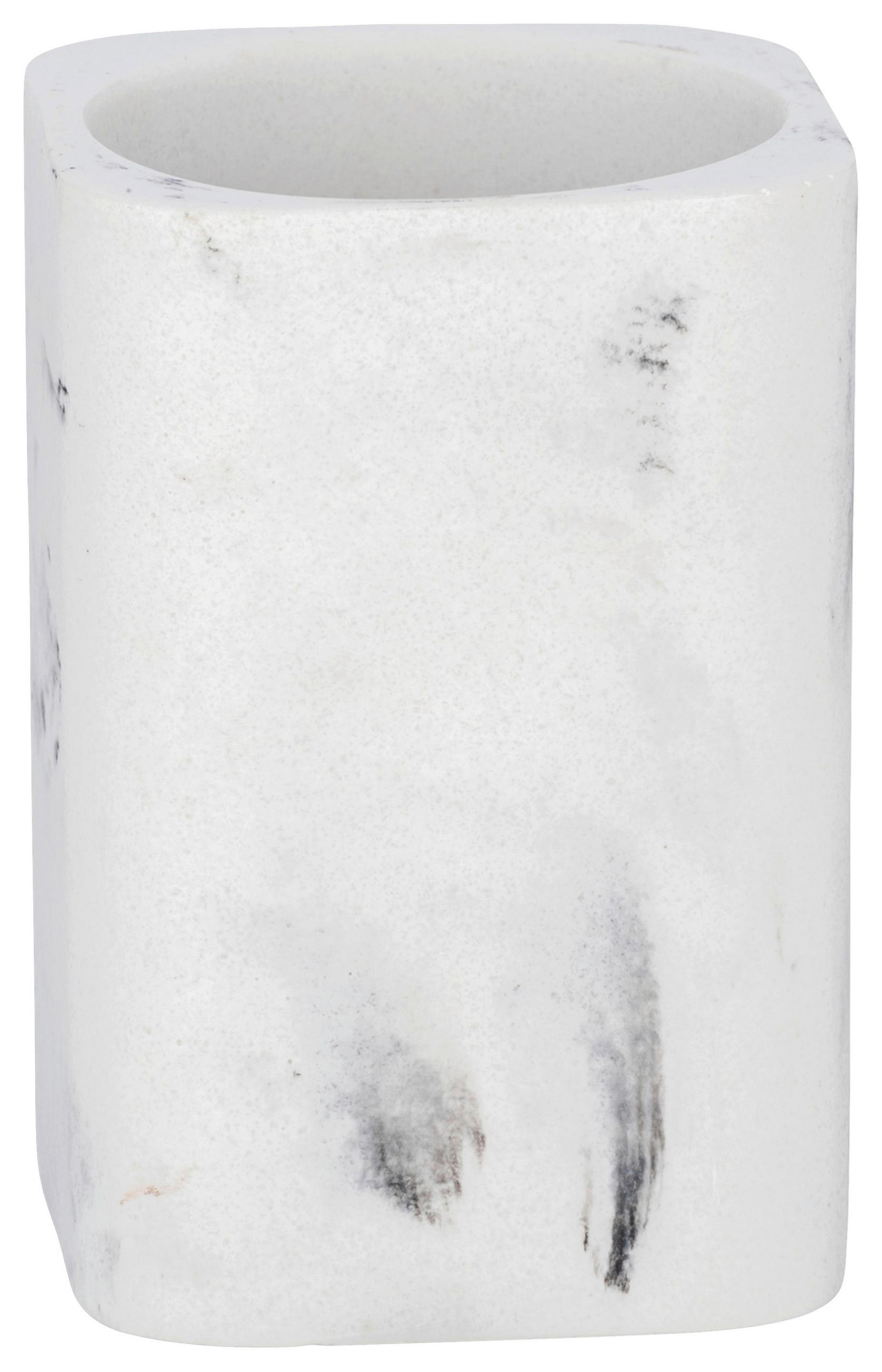 ZAHNPUTZBECHER DESIO  - Weiß/Grau, KONVENTIONELL, Kunststoff (8,5/11/8,5cm) - Wenko